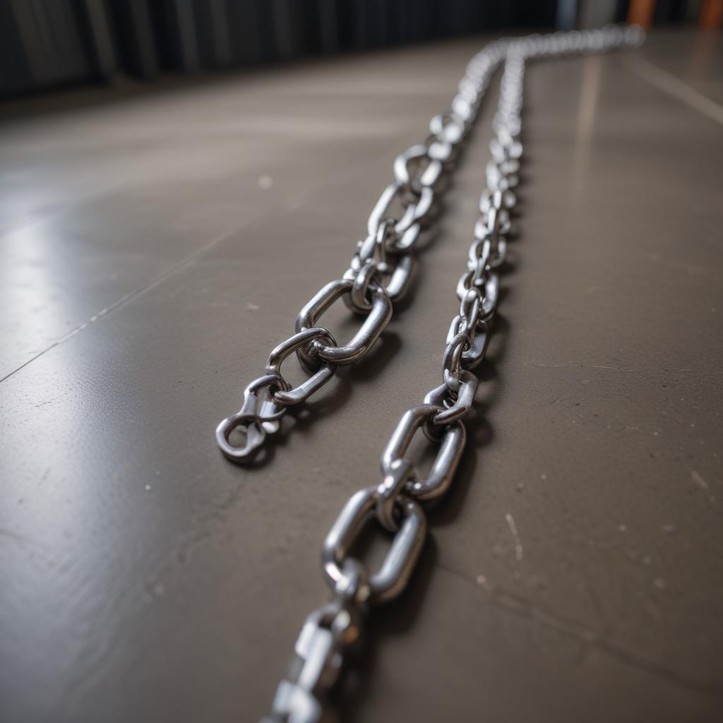 Цепь короткозвенная из нержавеющей стали по стандарту DIN 766